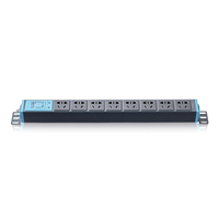 Boîtier en alliage d'aluminium, rack de serveur 19 pouces, PDU, multiprise 8 voies, IP66, courant nominal 16A, accessoires de montage en rack pratiques