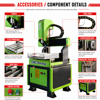 Routeur CNC 3 axes Shandong Chenmai 6060, plateau de travail 600x600mm, broche 2.2kW, précision de positionnement 0.05mm