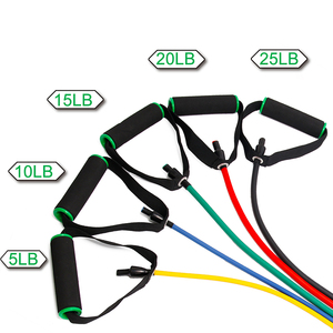 Set de Tubos de Resistencia Elásticos de Goma para Ejercicio Físico, Yoga, Pilates y Entrenamiento de Tobillo, con Logotipo Personalizado, para Gimnasio en Casa KWO - Product Image 3