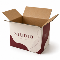 Boîte d'expédition en carton ondulé personnalisée avec logo imprimé, grand conteneur d'emballage en papier pour chaussures, aliments, déménagement