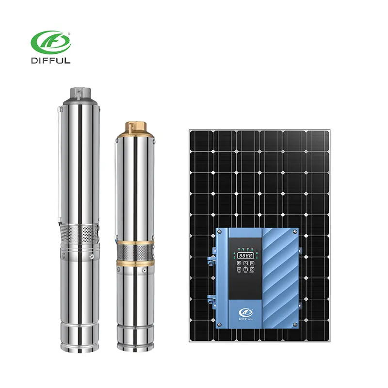 Difful brand china factory solar water pump AcDC hybrid pumps for irrigation in brazil