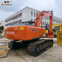 Excavatrice sur chenilles Hitachi ZX220 d'occasion, d'origine japonaise, hydraulique, en bon état, prête pour un travail immédiat