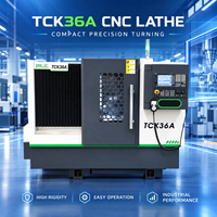 Mesin Bubut CNC TCK36A dengan Panduan Linier Miring 30 Derajat, Kecepatan Spindle 4000 untuk Pemotongan Logam Presisi, Mesin Torno CNC