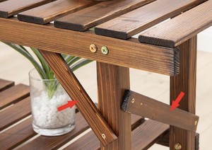 Étagère à fleurs en <span class=keywords><strong>bois</strong></span> DIY, étagère à plusieurs niveaux pour salon, balcon, patio, étagère pour plantes succulentes d'intérieur - Product Image 5