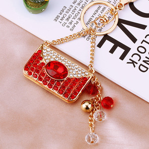 Ins Korean Metal Handbag Shaped <b>Key</b> <b>Ring</b> Hanging Ornaments Silk Screen Printed Women <b>Bag</b> Charm Keychain - Product Image 3