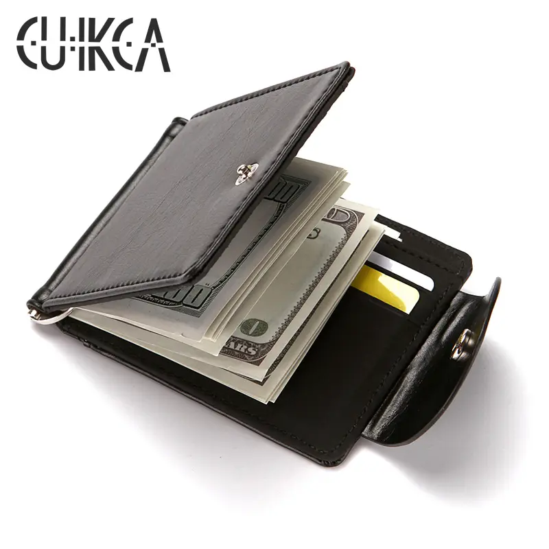 CUIKCA Kreditkarten inhaber Slim Leather Men Wallet Bag Geschenk Minimalist Custom Print Oem Hot