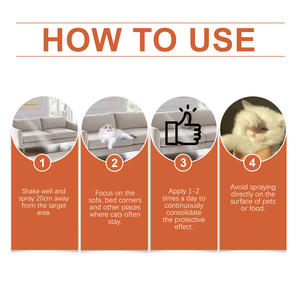 Yegbong Spray répulsif pour <span class=keywords><strong>chat</strong></span> intérieur/extérieur Anti-escalade et soins pour animaux de compagnie pour l'espace de salon - Product Image 5