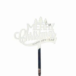 ท็อปเปอร์เค้กคริสต์มาสอะคริลิคหนา 1.3 มม. ลายฮันนี่แอนด์สวีทเนส ของตกแต่งวันคริสต์มาสสำหรับงานปาร์ตี้วันหยุด - Product Image 5