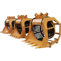 Bêche à tamisage de sol multifonctionnelle TNK Weikeshi avec moteur et roulement pour excavatrices de 18 à 20 tonnes, garantie 1 an