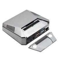 Argon One Raspberry Pi 4 Modelo B Case V2 Carcasa de ABS de metal de aluminio con interruptor de alimentación + ventilador de refrigeración + disipadores de calor para Raspberry Pi 4