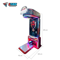 LEON Nouvelle Machine de Jeu Sportif Électronique à Monnayeur en Acier Inoxydable, Personnalisable avec Logo, Machine d'Arcade de Boxe Électronique de Force