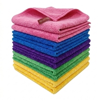 Toalla de microfibra colorida de 400GSM para lavado de coches, sin pelusa, absorbente, paño para detallado de coches, trapos de limpieza para el hogar, suministro a granel al por mayor