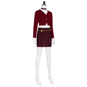 Costume da Infermiera Silenziosa Maria per Festa di Halloween, Abito Rosso con Minigonna Leopardata HORR-016 - Product Image 2