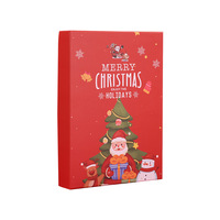 Produits de décoration de Noël colorés en relief, bonbons, 10 sucettes, chocolat, boîte cadeau pour la fête de Noël