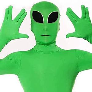 Costume d'Halloween pour enfants HP, combinaison verte d'alien pour spectacle sur scène, déguisement de cosplay avec motif de personnage de télévision et de super-héros - Product Image 3