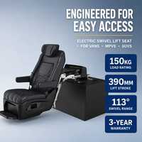 Siège de voiture de sport Tengyun S5B en cuir PU confortable pour Alphard Van, utilisateurs handicapés, pivotant programmable, électrique
