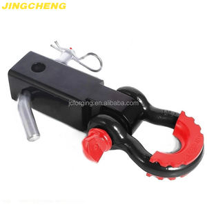 Receptor de enganche de grillete forjado de alta resistencia Receptor de 2 "y grillete de 3/4" con aislador y arandelas Recubierto de polvo para remolques - Product Image 4