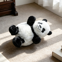 Peluche Panda Rond à Câliner OEM ODM, Décoration de Bureau, Poupée Confort Anti-Stress pour Cadeau Souvenir Style Chinois