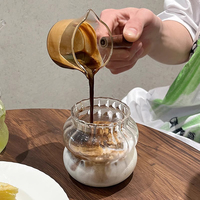 Tasse à eau transparente Summer Cute 410ML 650ML Flower Edge Ice Beverage Bubble Tea Coffee Mug Glasses Cup With Straw