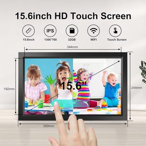 Cadre photo numérique intelligent grand format 15,6 pouces, WiFi, écran tactile, FHD IPS, cadre photo électronique <span class=keywords><strong>pour</strong></span> la décoration de la maison, cadeau, vente en gros - Product Image 3