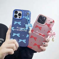 Coque de téléphone portable IMD de luxe avec bracelet papillon pour iPhone 12 13 14 15 16 17 18 Pro Max