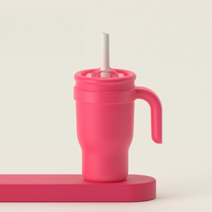 Vaso Térmico <span class=keywords><strong>de</strong></span> Acero Inoxidable <span class=keywords><strong>de</strong></span> 14oz con Pajita para Niños, para <span class=keywords><strong>Coche</strong></span>, Hogar, Vehículo, Estudiantes, Botella Portátil con Asa - Product Image 6