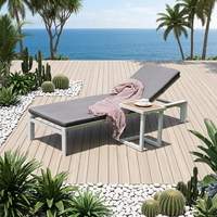 Chaises longues en aluminium BHR, chaises longues de piscine, chaises longues de jardin, chaises longues de terrasse, chaises longues inclinables, chaises longues réglables, coussins pour chaises longues, hôtel