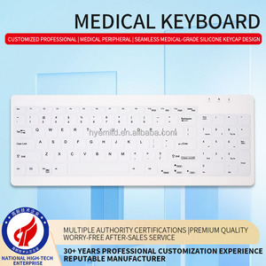 คีย์บอร์ดไร้สายแบบตั้งโต๊ะกันน้ำสามโหมดสำหรับโรงพยาบาลและอุตสาหกรรม  แบบใหม่ ล้างทำความสะอาดได้ ฆ่าเชื้อได้ ขายส่ง - Product Image 4