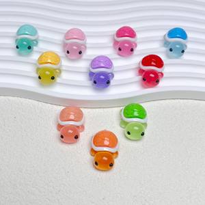 Abalorios de Acrílico Luminosos con Forma de Tortuga de Dibujos Animados, Accesorios de Joyería DIY, Adorno de Escritorio, Bolsa OPP, Multicolor, Forma Irregular, Listos para Usar - Product Image 2