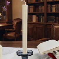 Bougie spirale côtelée blanche de style français, ornement de luxe pour la décoration intérieure de chambre, bougie bâton rayée