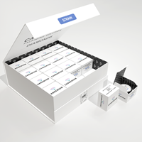 Emballage personnalisé en matériaux recyclés écologiques, boîte en carton noir mat avec gaufrage à chaud or et vernis UV