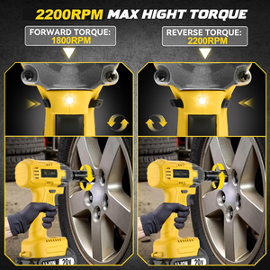 Heavy Duty 320Nm Brushless Cordless Impact Wrench Lithium Ion 20V 500W 1/2 Inch Drive Industrial DIY Use With 2.0Ah <b>Battery</b> CW-2 - Product Image 5