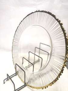 Ventes d'usine Lunettes de chargeur écologiques à bord côtelé doré Style simple Crystal Clear Nouveau modèle Plats Forme irrégulière sans plomb - Product Image 3
