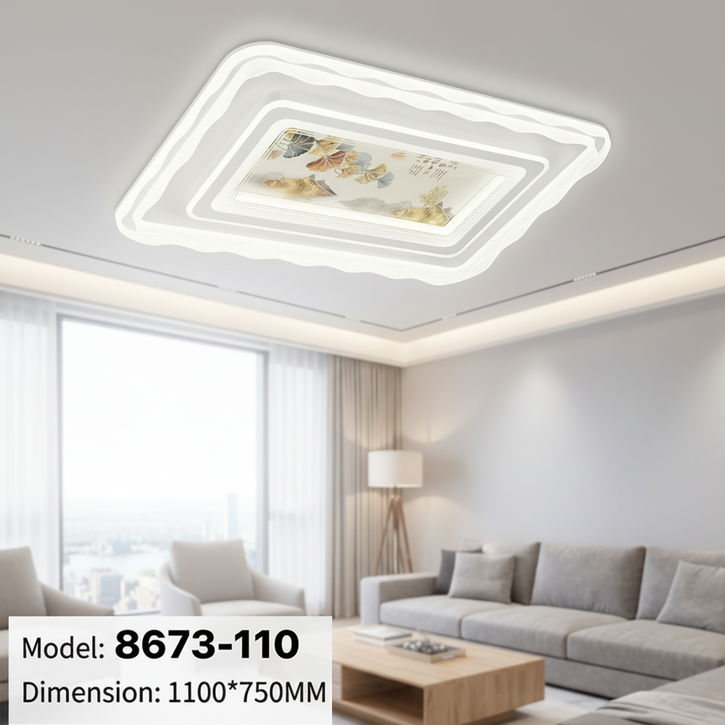 Nordic Decorative LED Lighting Unique Wavy Outline Ceiling Lamp Large Size Surface Mount For New House Apartment Overhead