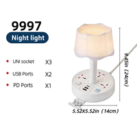 Lampe de bureau DENIXI de style rétro esthétique vintage avec interrupteur mécanique et rallonge multi-prises universelle