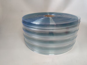Rideau en <span class=keywords><strong>PVC</strong></span> transparent à nervures jaunes, flexible, en rouleau, pour fenêtre, porte, chambre froide, vente en gros d'usine - Product Image 4