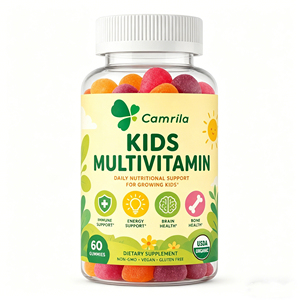 Suplemento Dietético Vegano Multivitamínico para Niños con Logotipo Privado Personalizado, 60 Gomitas, para Apoyar la Función Inmunológica y la Salud Ósea - Product Image 1