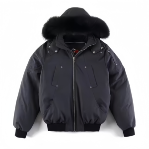Giacca Invernale da Uomo per Esterni con Motivo a Forbici, Giacca Imbottita in Piuma di Volpe, Antivento e Calda - Product Image 5
