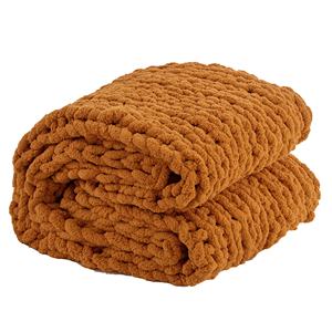 Rahat uyku ev otel yumuşak düğün ağırlıklı tıknaz şönil örme yatak battaniye kapakları - Product Image 6