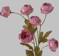 Nouveau style – Bouquet de 6 pivoines artificielles réalistes en soie, délicates, pour mariage, maison, hôtel, photographie, accessoires de décoration
