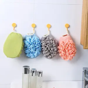 Wholesale 2 In1 Body Exfoliating Scrubber Cleaning Flower Bathroom Shower Ball Bath Sponge Tool - Product Image 2