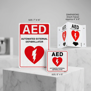Segnali Riflettenti Personalizzati di Avvertimento AED - Product Image 3