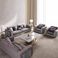 Set Sofa Kamar Tidur Lurus yang Dapat Dipindahkan, Desain Mewah Ringan Italia dan Cina Berkualitas Tinggi dengan Material Lainnya