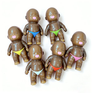 Juguete Blandito de Figura de Bebé Negro de Subida Lenta, Muñeco Kawaii para Aliviar el Estrés y Descomprimir - Product Image 3