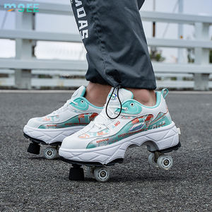 SeeMore Rétractable 4 Roues En Plein Air Kick Out Toupie Patins À Roulettes Chaussures Femmes Déformation Patins À Roulettes Chaussures - Product Image 3