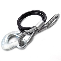 Élingues de câble métallique de câble de remorquage de voiture d'acier inoxydable de tension élevée d'OEM d'usine avec des crochets