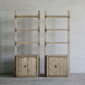 Farmhouse Vintage Style Storage <b>Wood</b> <b>Book</b> <b>Shelf</b> Cabinets Living Room Furniture with Door - Product Image 1