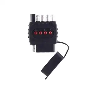 5 Way 12V Trailer Wiring LED Connector Tester, 5 Pin Trailer Light Wire Circuit Tester