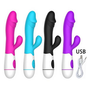 Перезаряжаемый вибратор-кролик из силикона с двойным мотором, стимулятор точки G и клитора, женский мастурбатор, секс-игрушка для взрослых женщин - Product Image 1