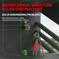 Niveau laser 4D YaJin K2 haute précision 16 lignes, faisceau vert, étanche, qualité industrielle/bricolage pour la construction et la rénovation